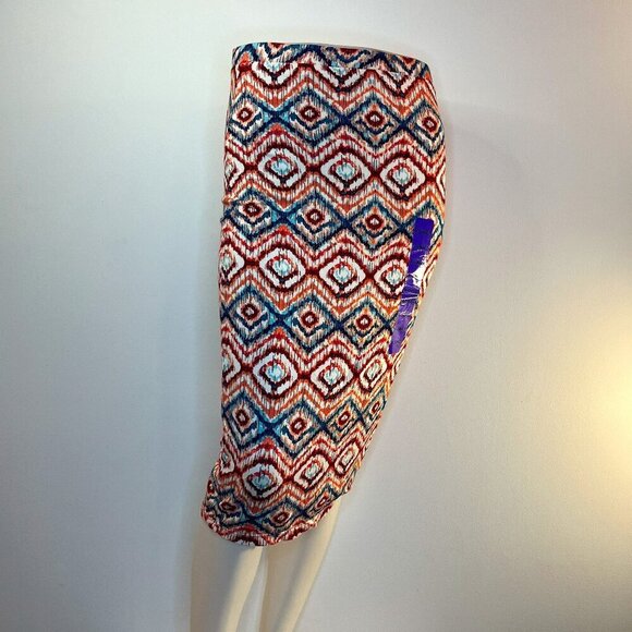 MATTY M Women's Colorful Coral Patterned Knit Stretch Skirt - Size XS - NWT - Picture 1 of 5